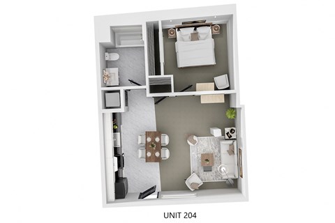 Floor plan for 1 bed, 1 bath, 620 sqft
